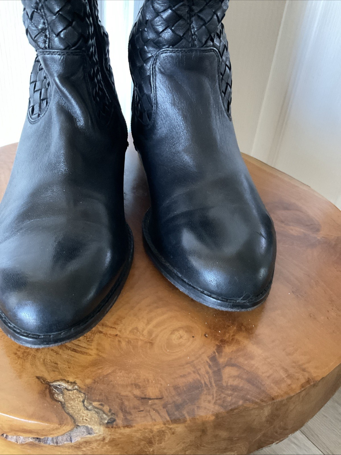 ROBERT ZUR WOMENS 8 BLACK RIDING BOOTS SOFTEST LEATHER