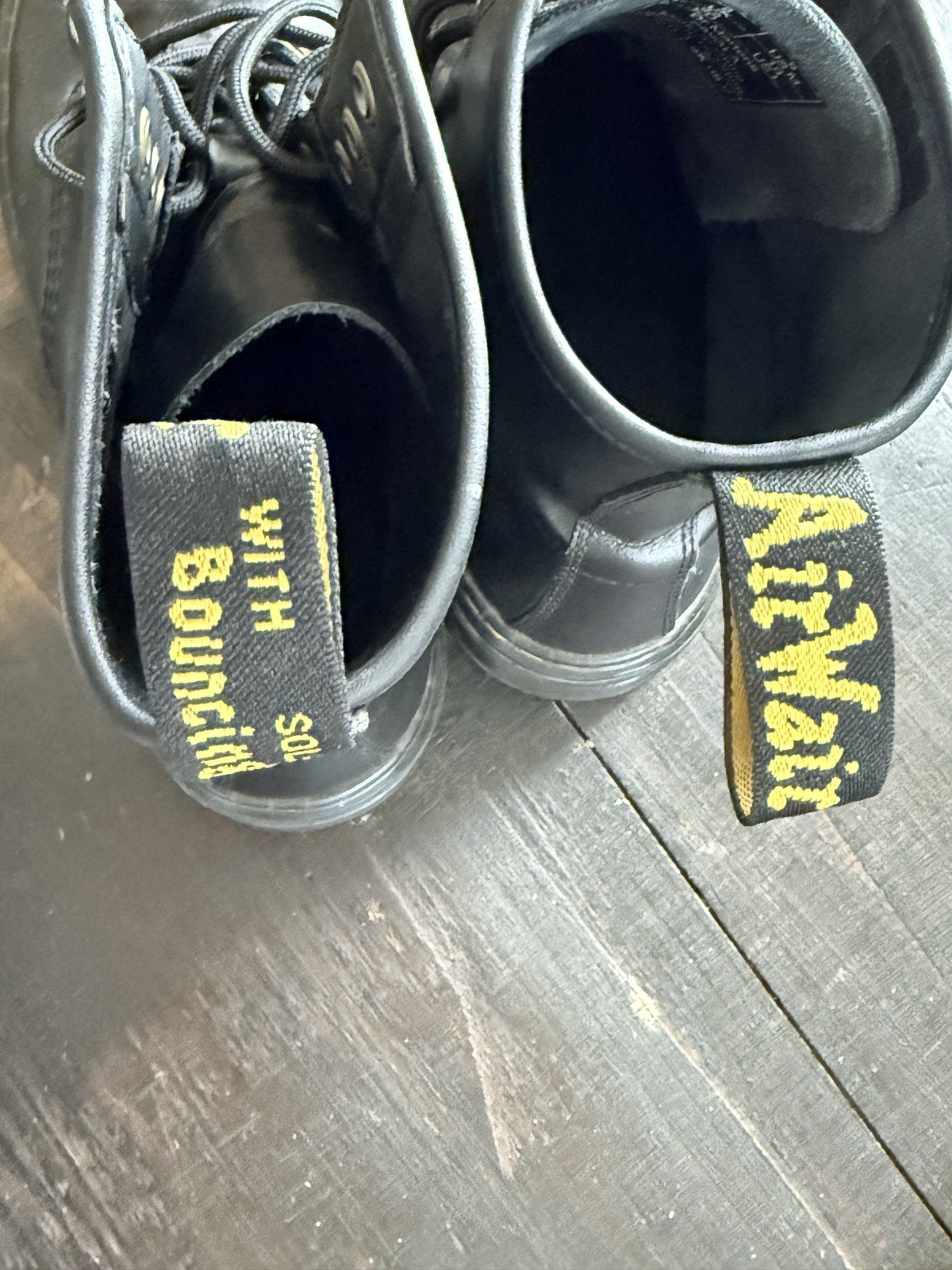 Doc Martens Zavala Black Leather Combat Boots M9/W10 Excellent Condition