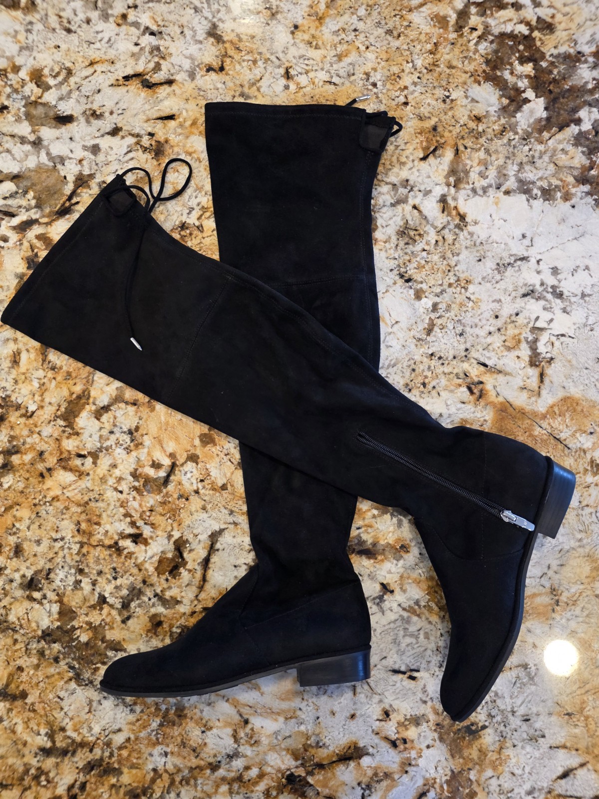 Marc Fisher knee high/over Knee boots size 7 Comfy Bow Tie In Back And Zipper