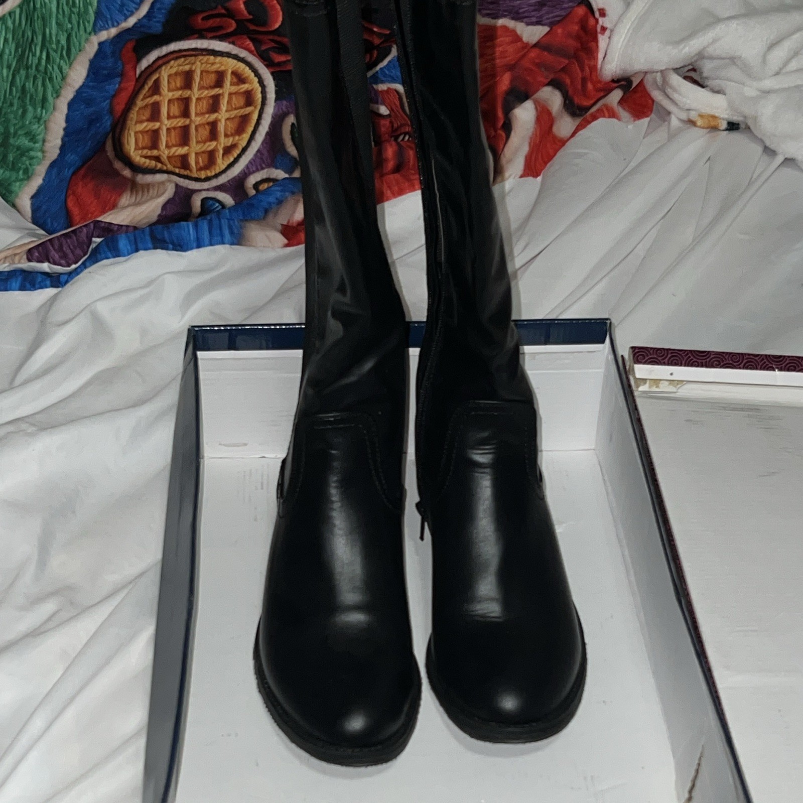Refresh ALTO-01 Women’s Black Knee-High Riding Boots Wide Calf 8.5