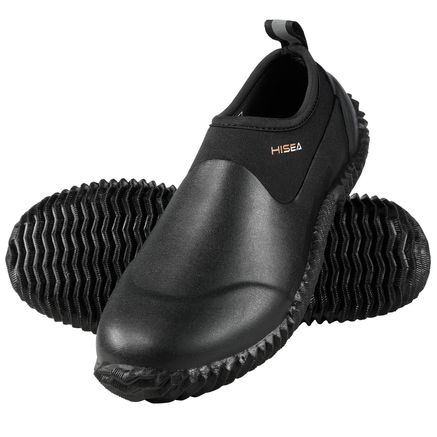 HISEA Unisex Low Top Rain Boots Neoprene Waterproof Slip-On Garden Working Shoes