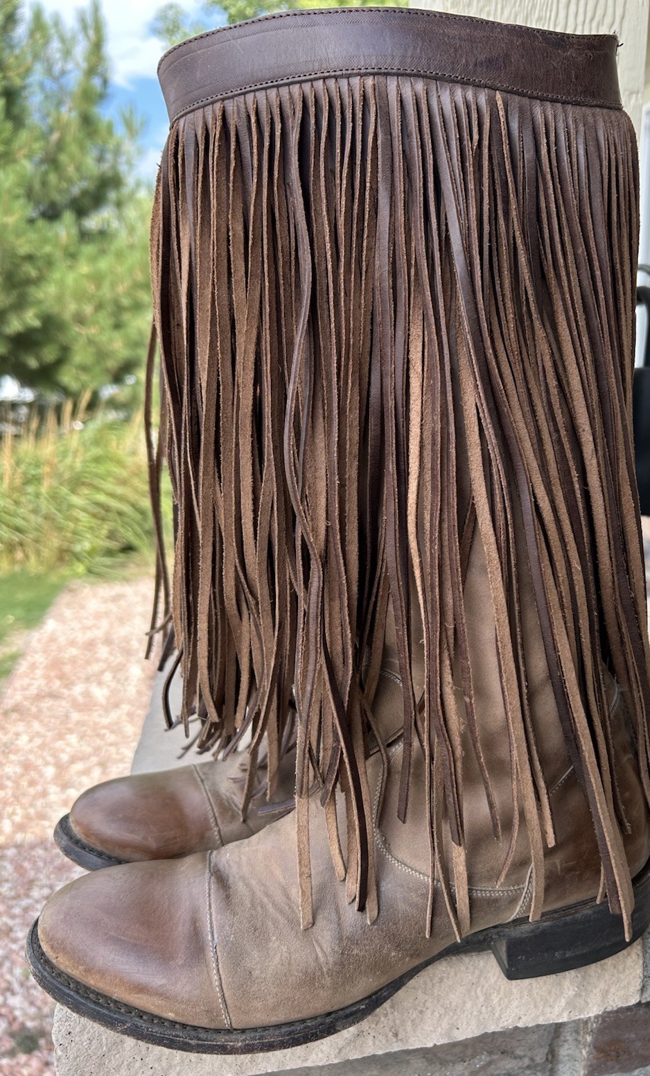 **RARE** Women’s STETSON Bohemian Handmade FRINGED LEATHER BOOTS sz 9