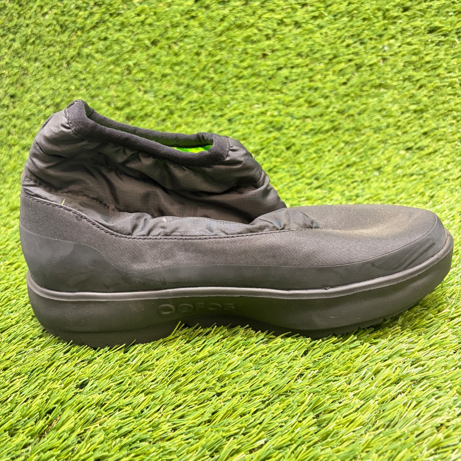 OOFOS Oomg Womens Size 7.5 Black Casual Outdoor Recovery Pull-On Boots Shoes