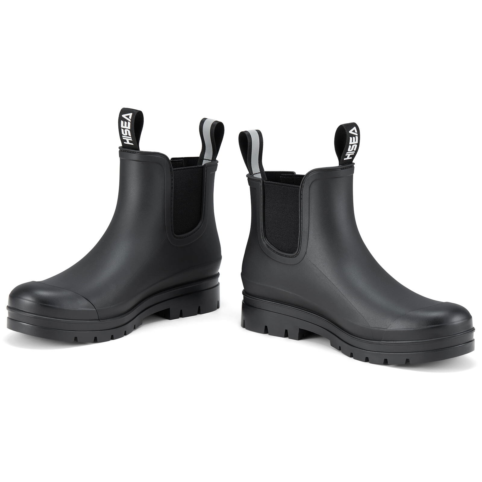 HISEA Women Short Rain Boots Waterproof Massage Insole Chelsea Garden Work Shoes