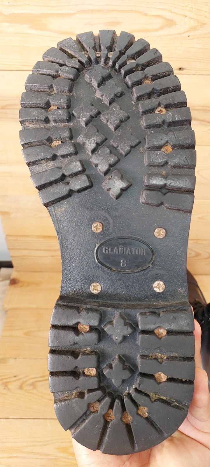 BRITISH MADE GLADIATOR 20 EYELET LEATHER STEEL TOE CAP BOOTS underground boot