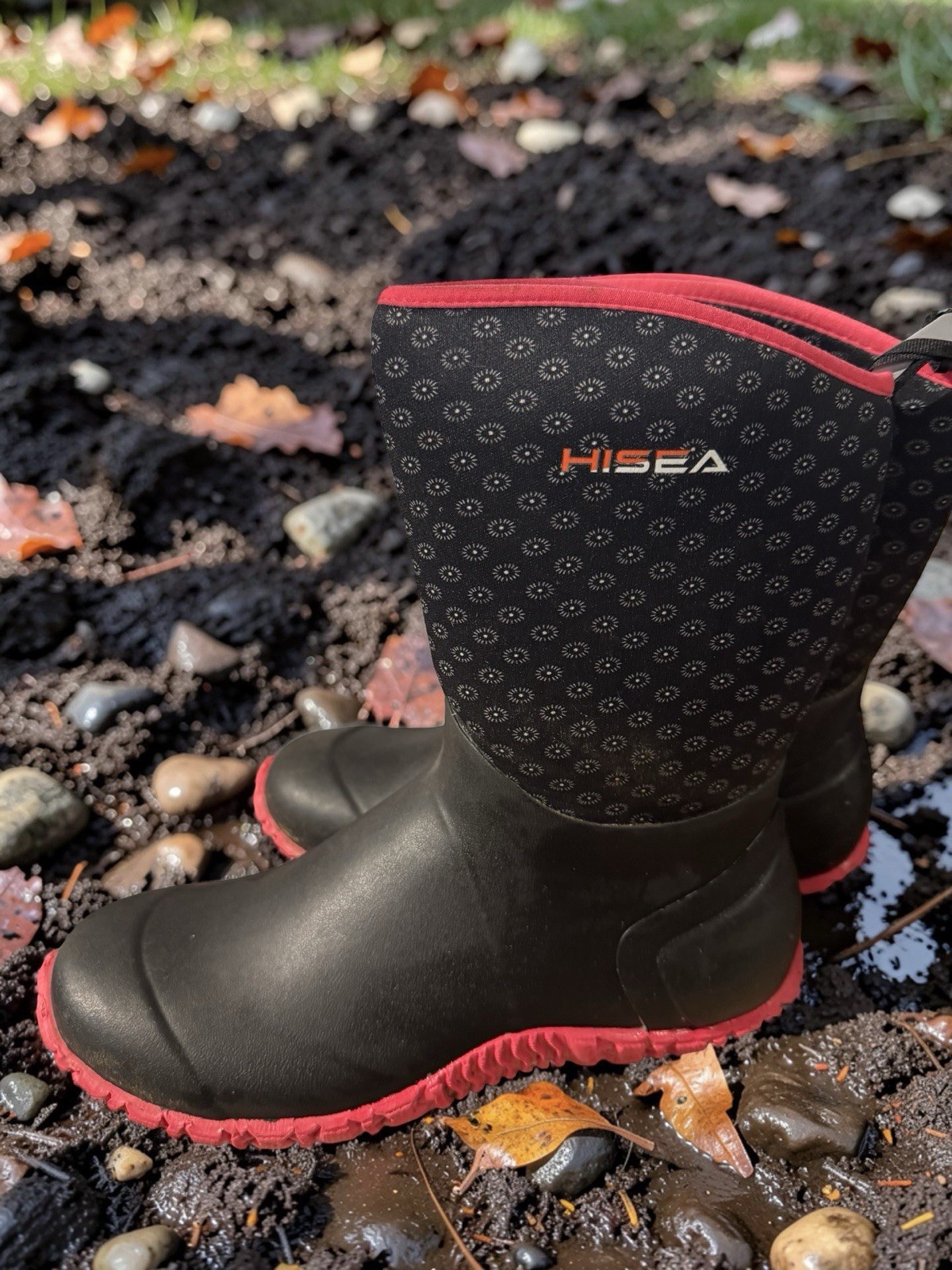 HISEA women’s rubber garden boots Sz10