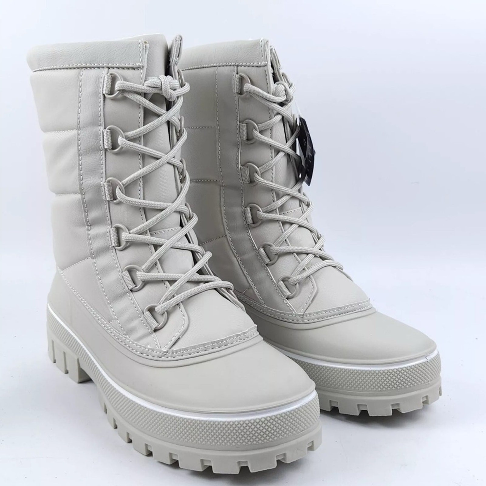 Alpine Design Womens Willow Quilted 200G Snow Boots Sz 11 Ivory White Thermolite