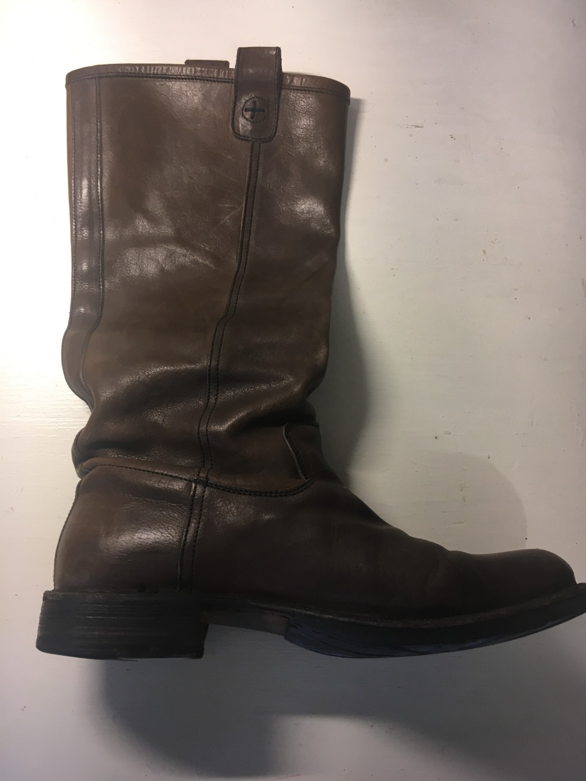 Fiorentini Baker Italian leather boots womens mid slouch 40/9 fits like 8.5