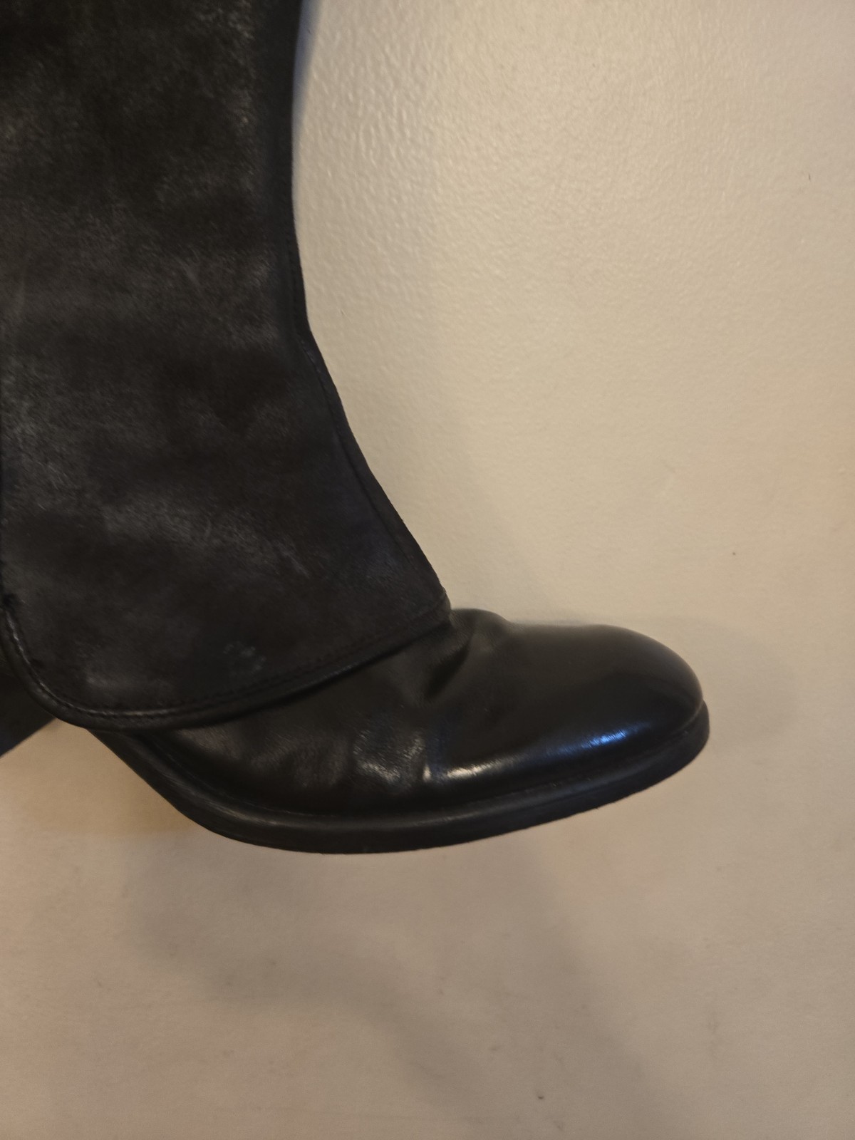 DONALD J PLINER Devi4 Black Reverse Calf Knee High Riding Boots Sz. 8 M