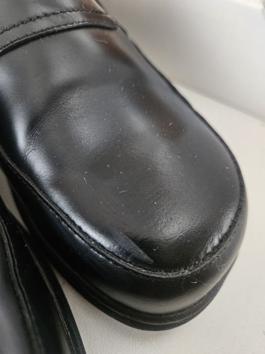 women footprints boots black leather 37