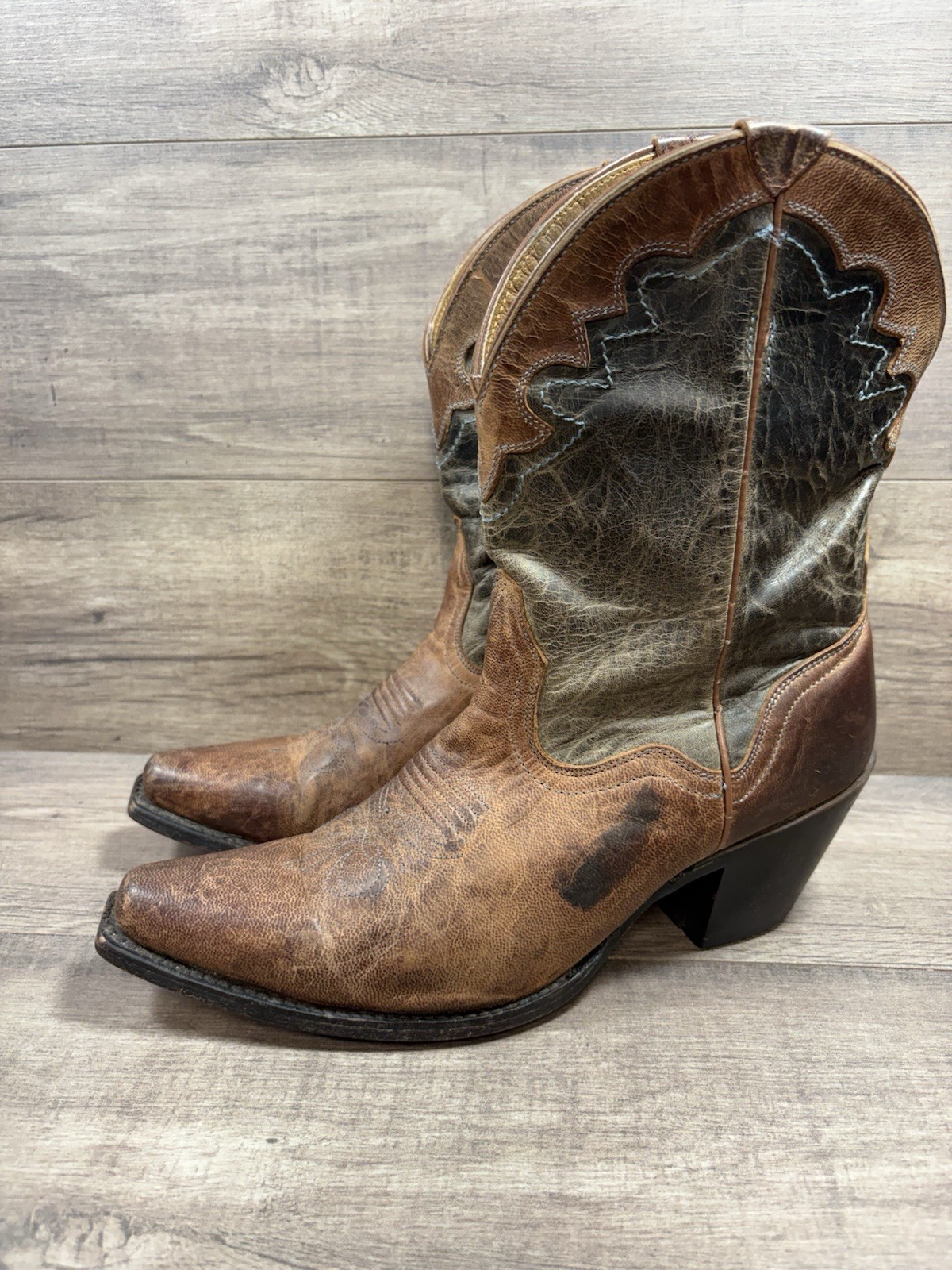 JB Dillon Western Cowboy Boots Brown Leather Womens Size 10 B