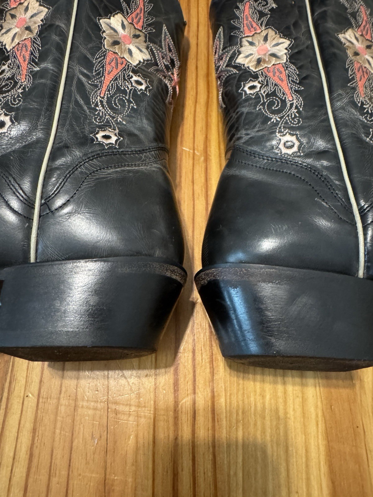 JB Dillon Women’s Leather Embroidered Cowboy Boots Size 8B #JBW2322