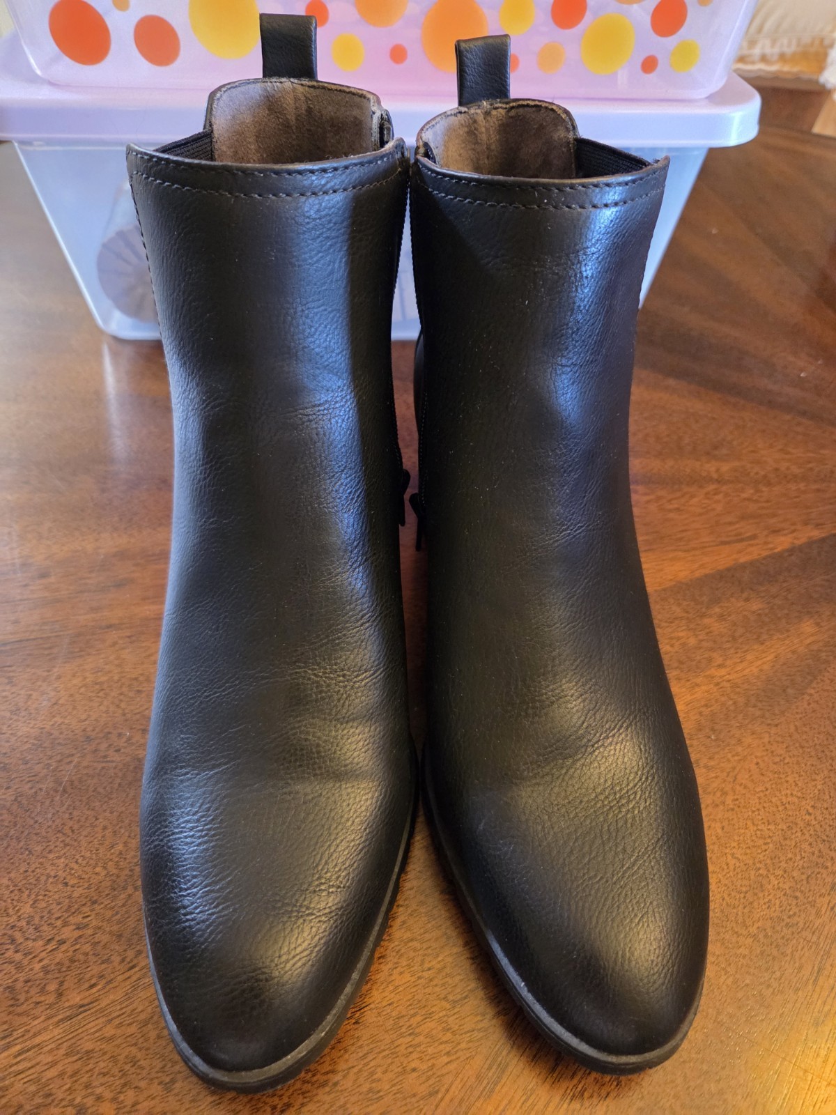 LifeStride Black Synthetic Ankle Bootie Womens US 11 M Solid Black
