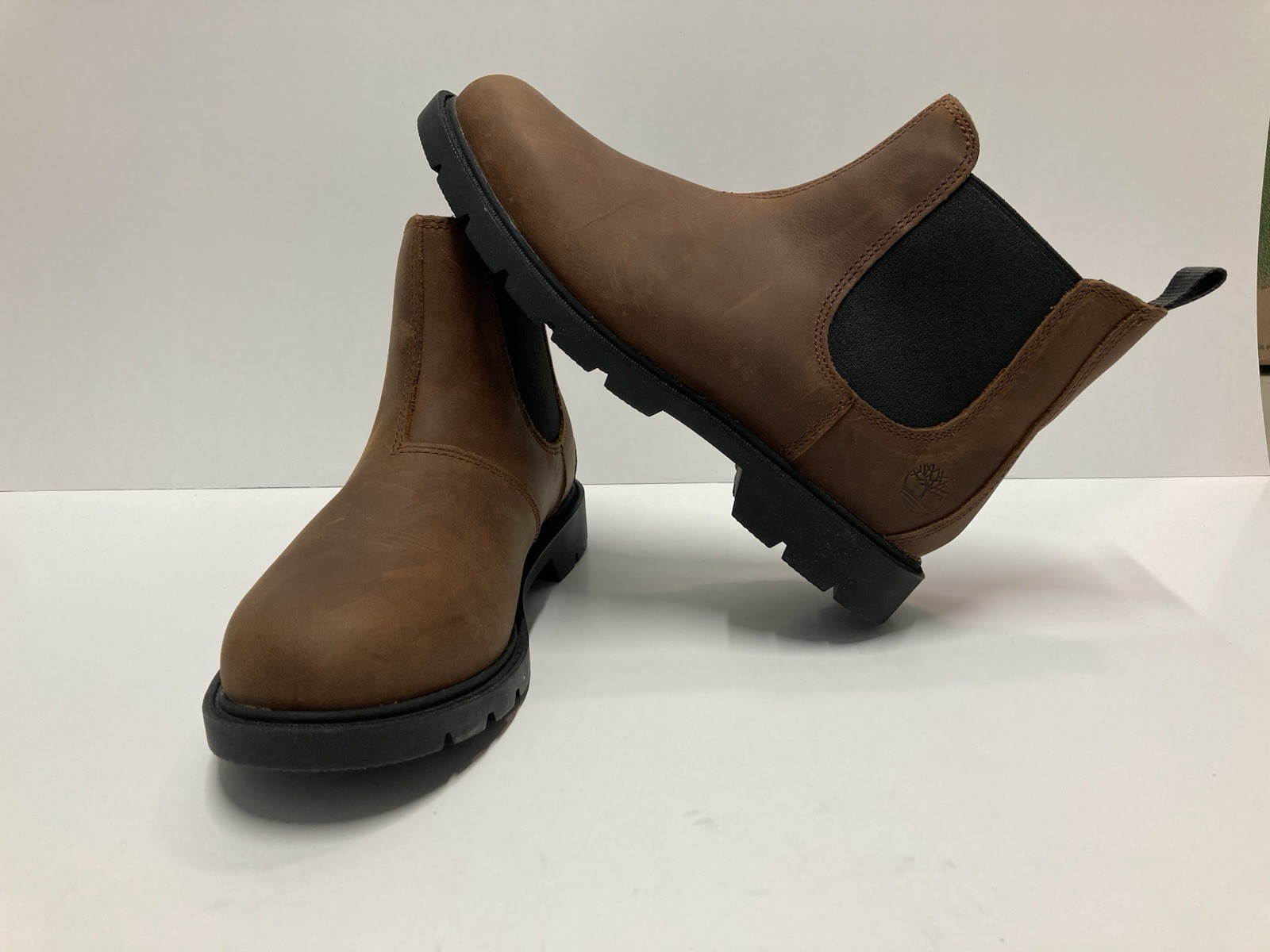 Timberland Linden Woods Chelsea MD Boots Women Size 6 Brown Full Grain