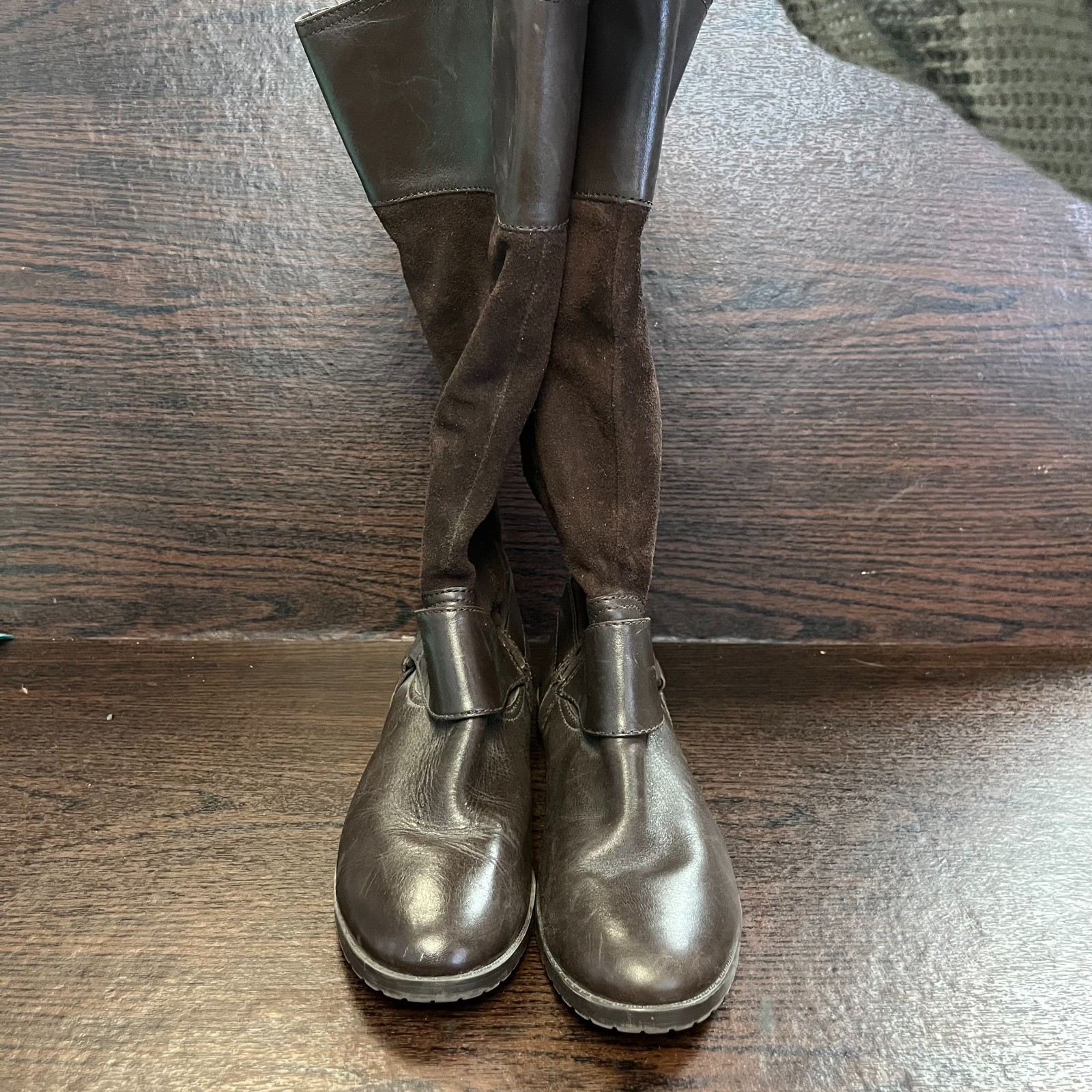 Lauren Ralph Lauren Women’s Sulita Riding Boots Size 9B Brown Leather Suede Tall
