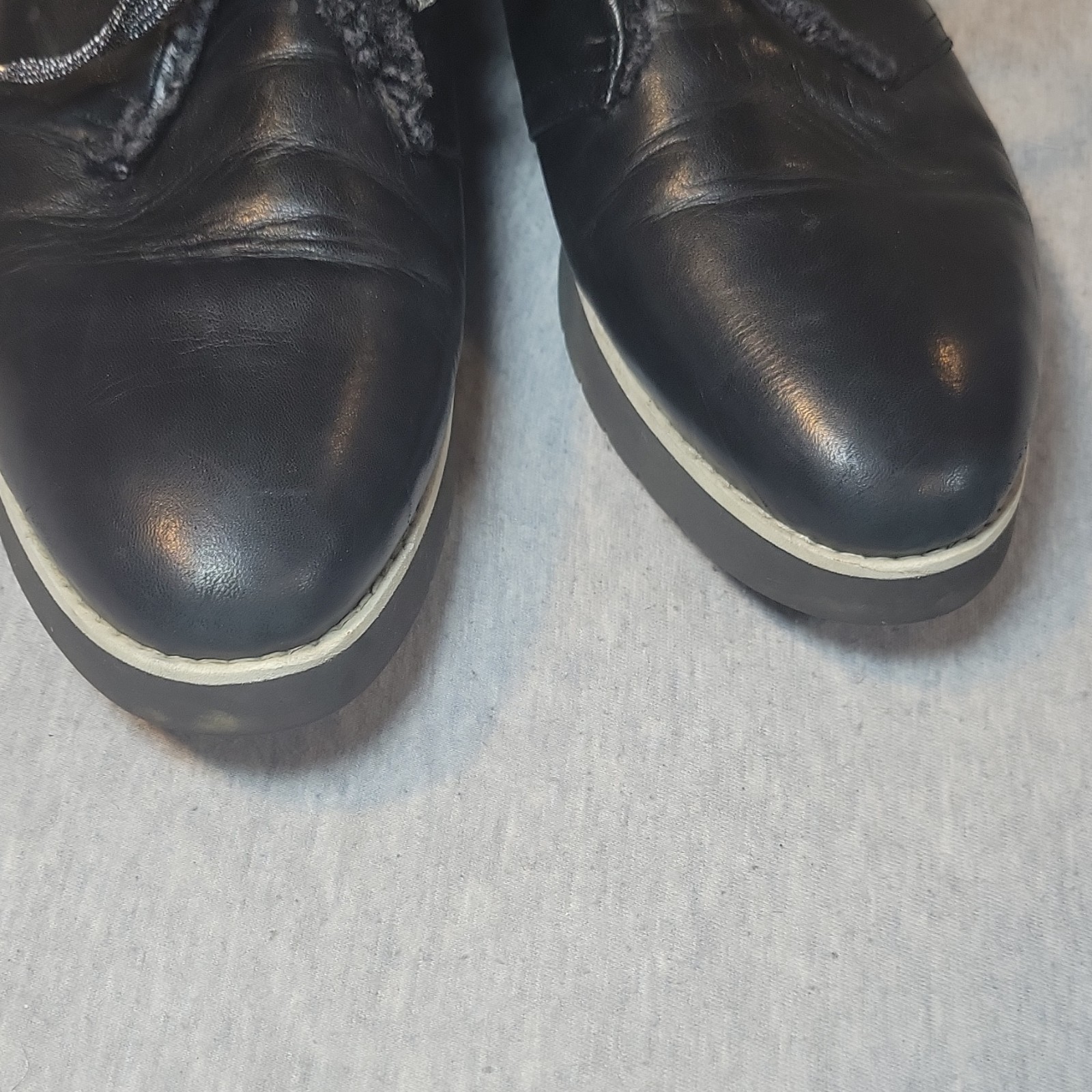 Johnston & Murphy J&M Flex Women’s 10M Black Leather Faux Fur Lined Ankle Bootie
