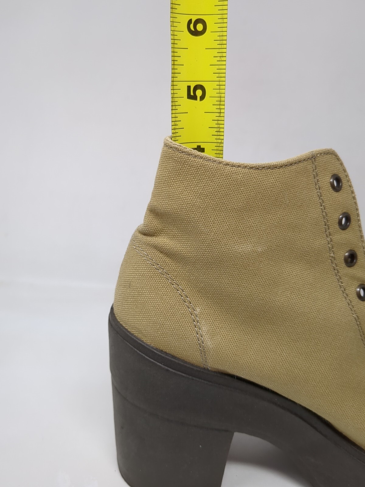Vintage Bakers Y2K Chunky Platform Heel Boots Shoes Canvas Women’s Size 9 Italy