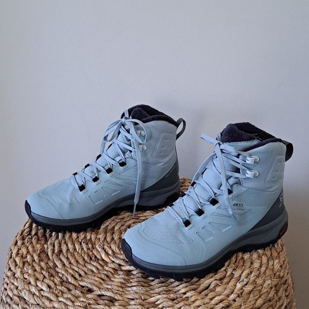 Salomon Womens Outblast CS Waterproof Slate Bkue Hiking/Activewear Boots S-6