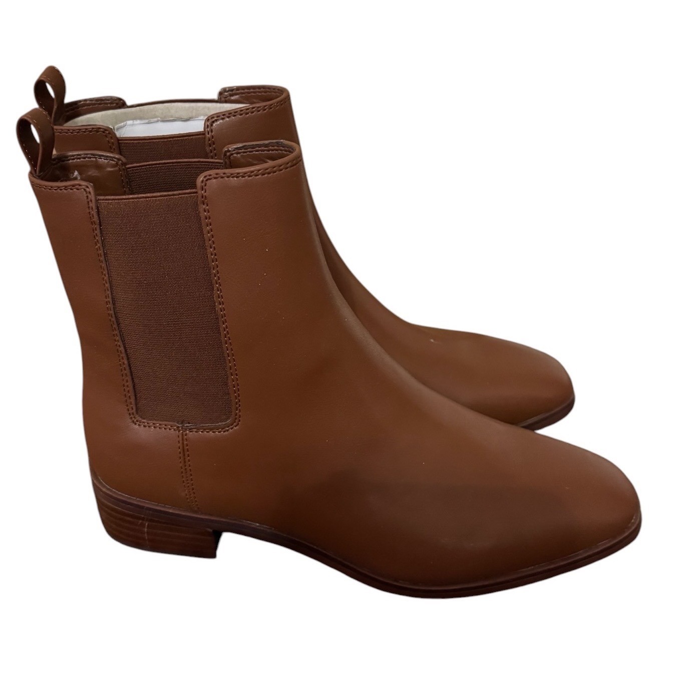 J.Crew Chelsea Boots Glazed Pecan Leather Ankle Boots BT277 Brown $188 size 9