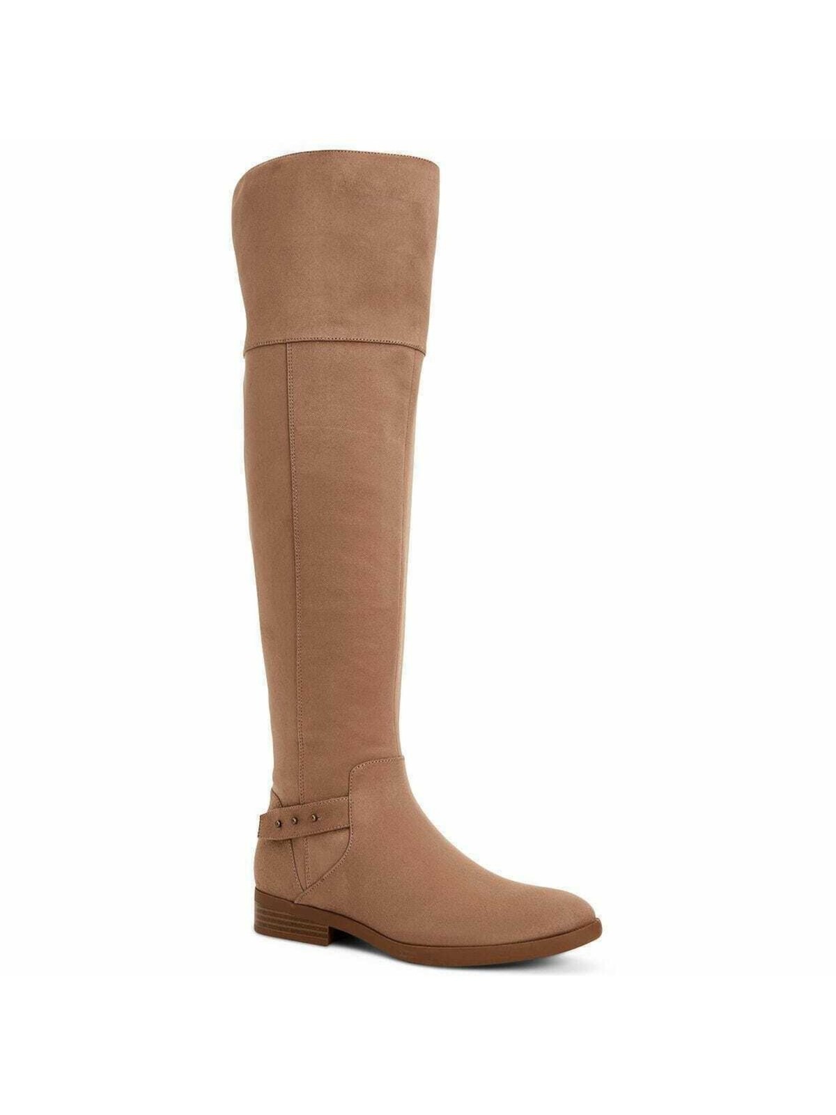 STYLE & COMPANY Womens Brown Round Toe Stacked Heel Zip-Up Boots Shoes 8
