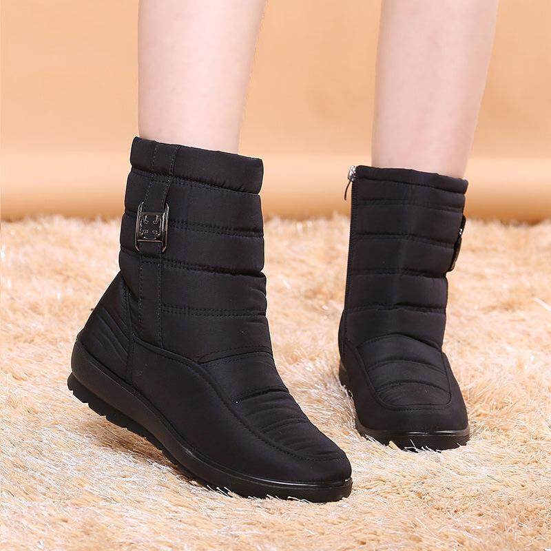 Botas De Invierno Para Mujer Zapatos De Nieve Impermeables Cálidas Botines Moda