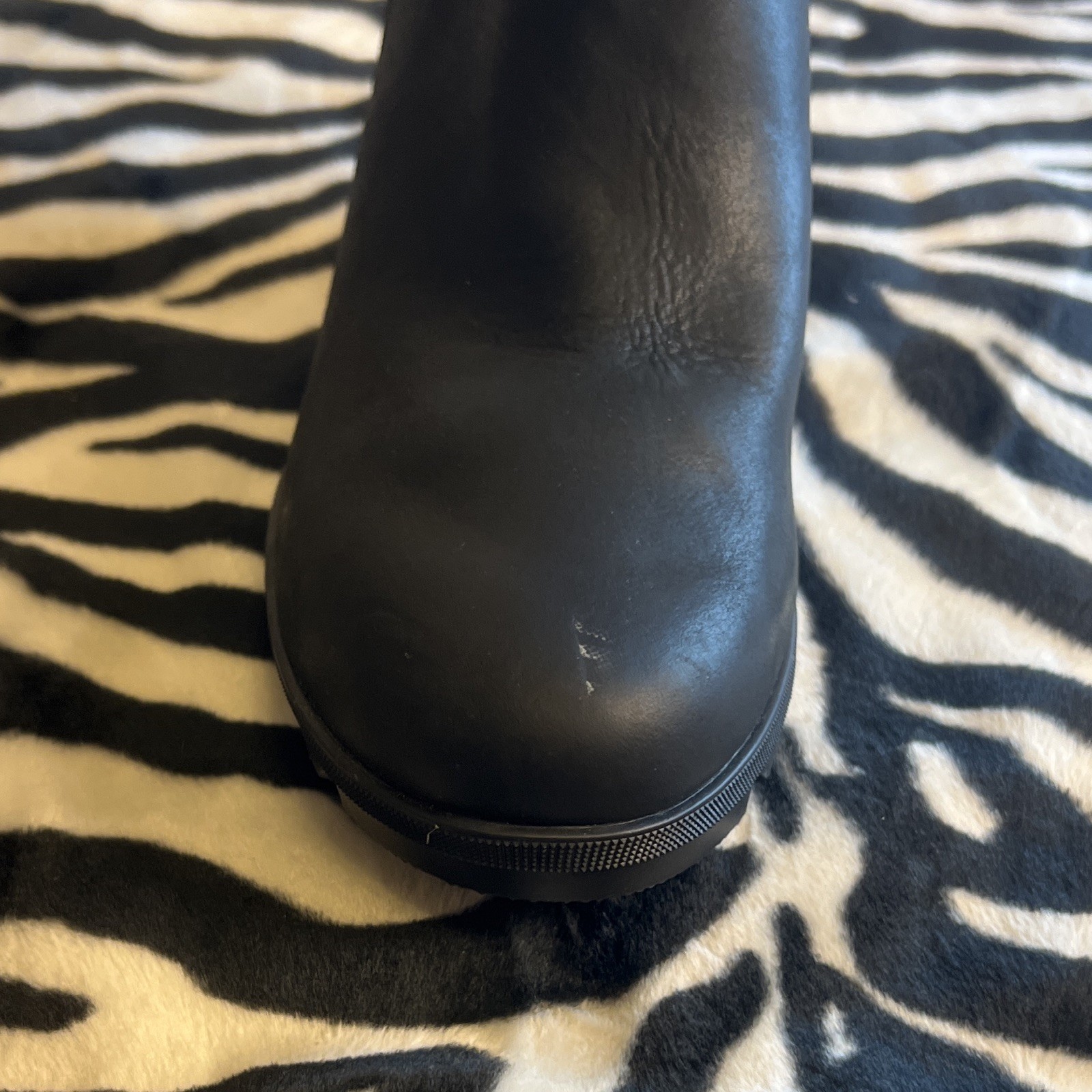 SOREL Joan of Arctic Wedge II Women’s Black Leather Side Zip Bootie US 12 EU 43