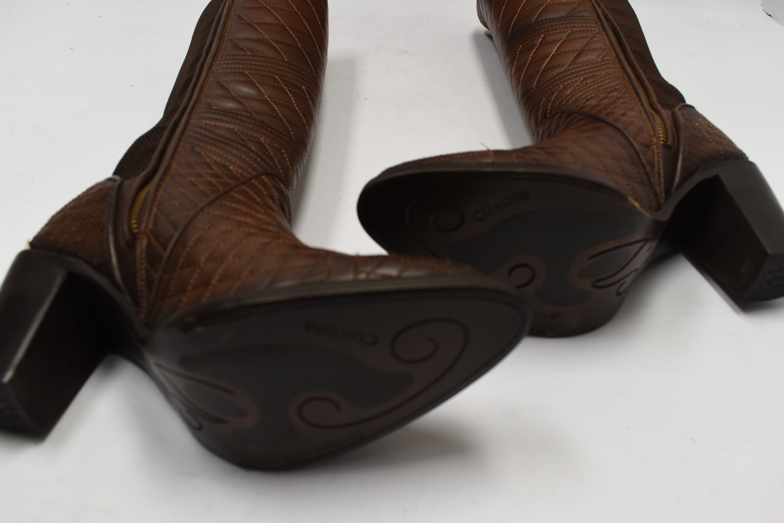 Cuadra Ladies Honey Embroidery Round Toe Boot Cowhide Leather CU402 US Size 6.5