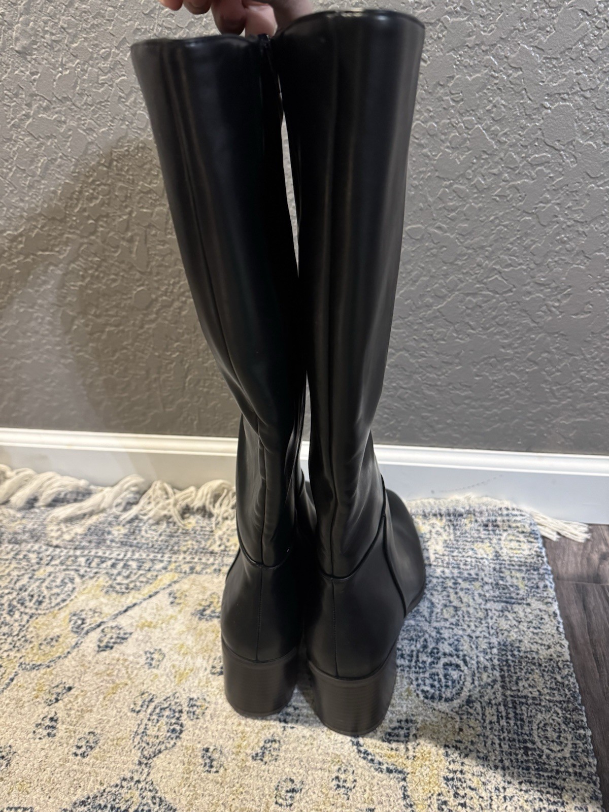 Maurices Supercush Rita Block Heel Knee High Boots Black 10 New