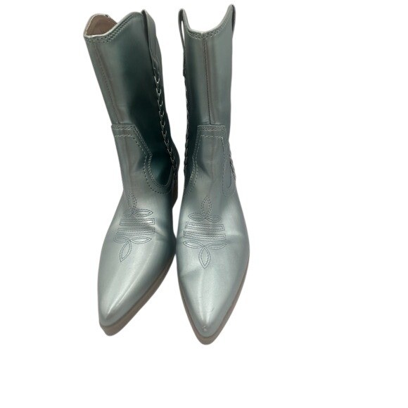 Dolce Vita Women’s Ankle Green Iridescent Karyn Cowboy Boots Size 7.5