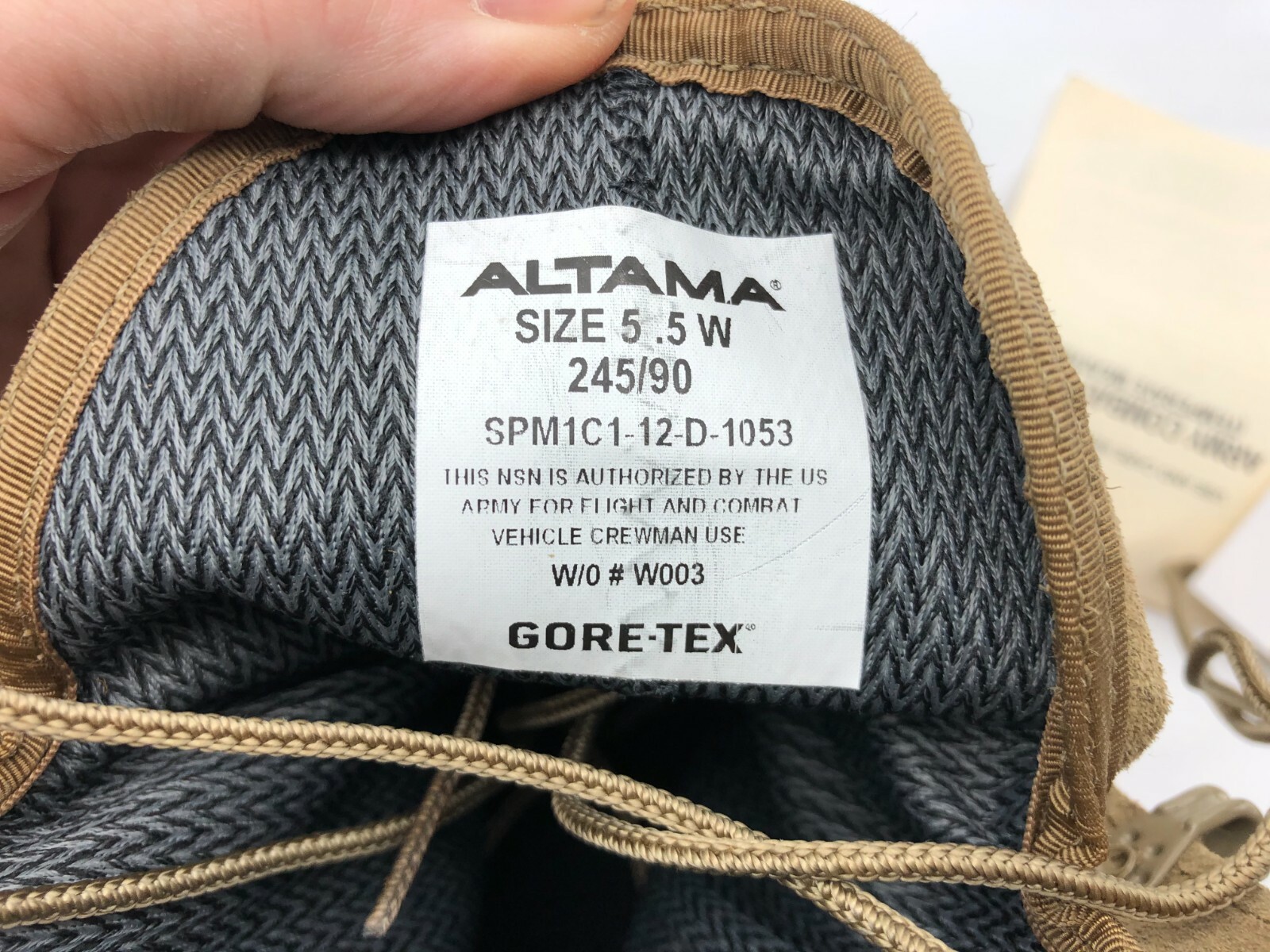ALTAMA Gore-Tex Women’s Size 7 WIDE / Men’s Size 5.5 WIDE Flight & Combat Boots 
