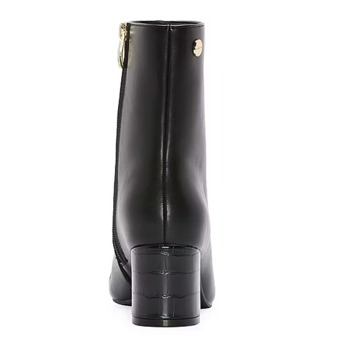 NiB Liz Claiborne Women’s Kendale Chunky Heel Boots Black Size 7.5 M $100 RY1410