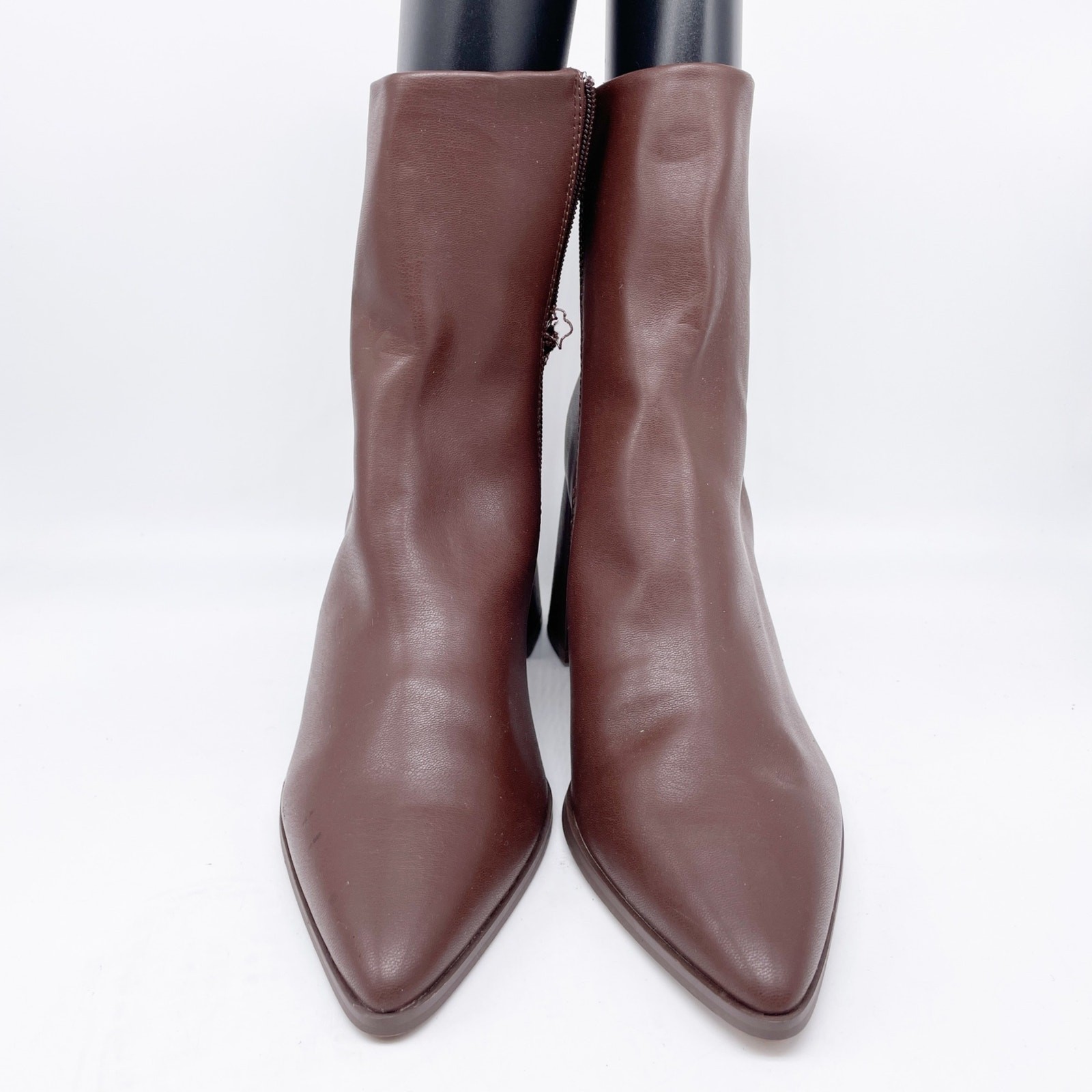 Steven New York Women’s Thomas Brown Pointy Toe Block Heel Boot Size 11M
