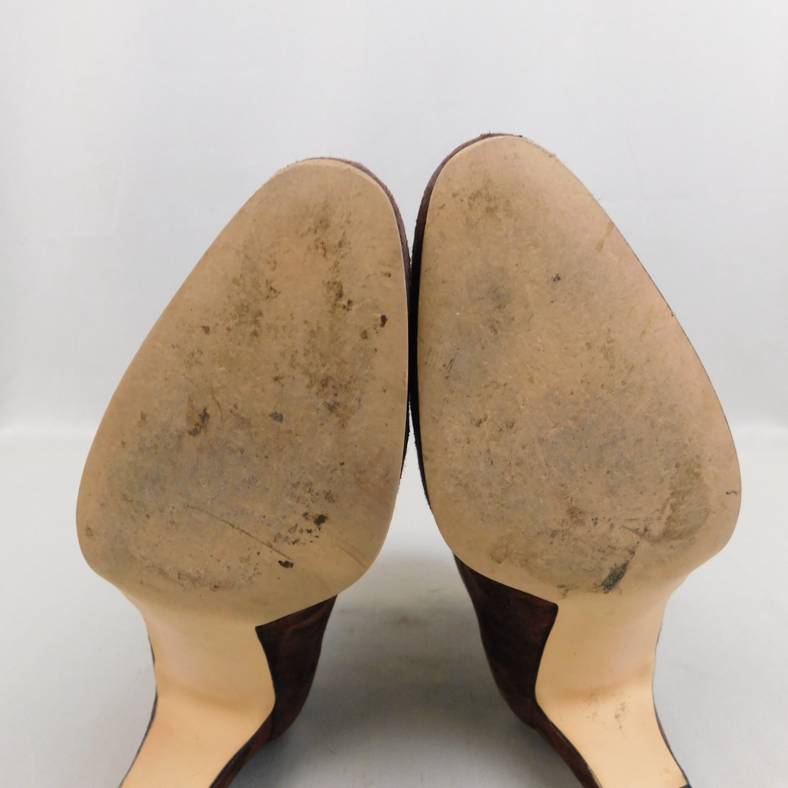 Liz Claiborne Back-Zip Block Heel Suede Ankle Boots 8M, Brown #A281