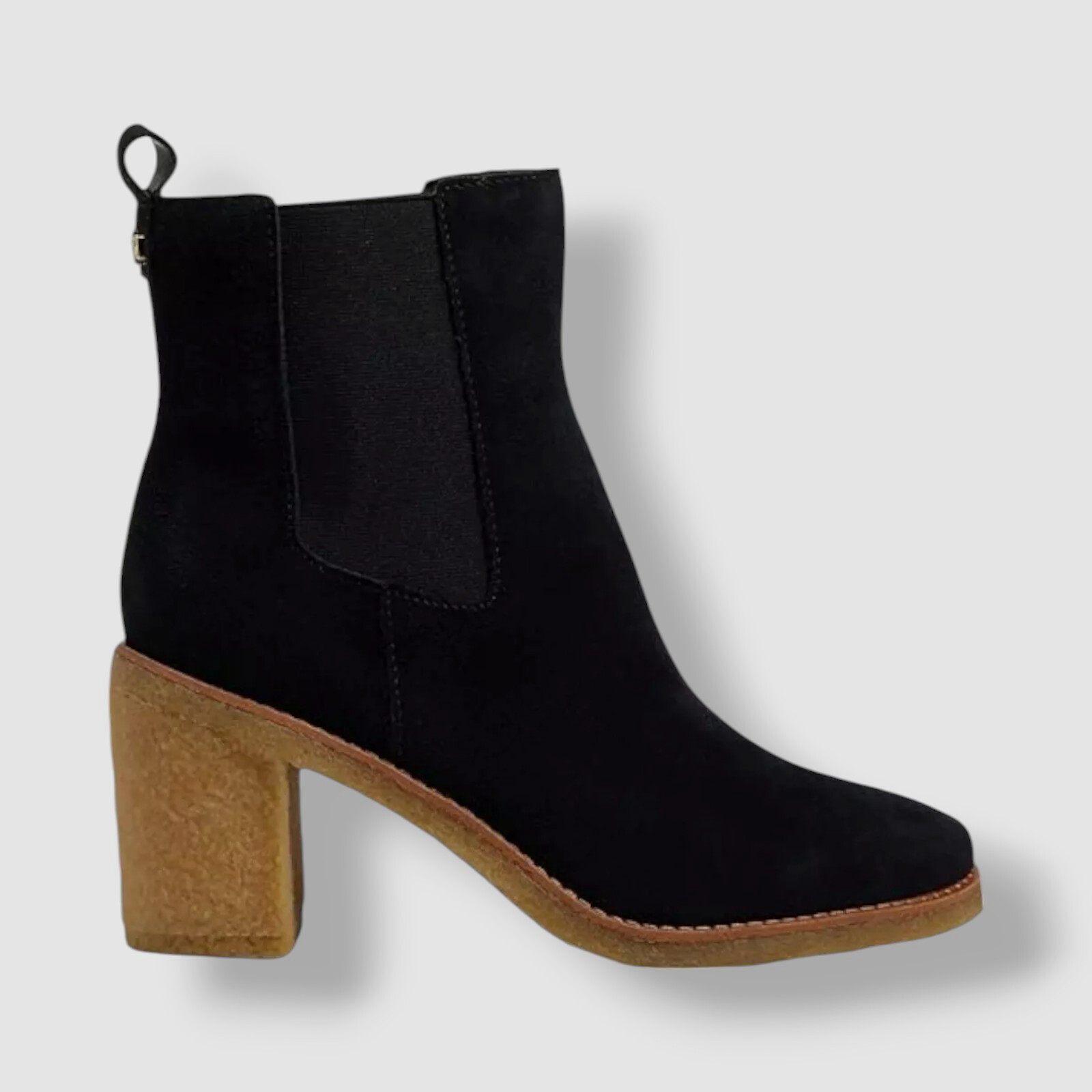 Lauren Ralph Lauren Womens Black Marianna Pull-On Chelsea Booties Shoe Size 7.5