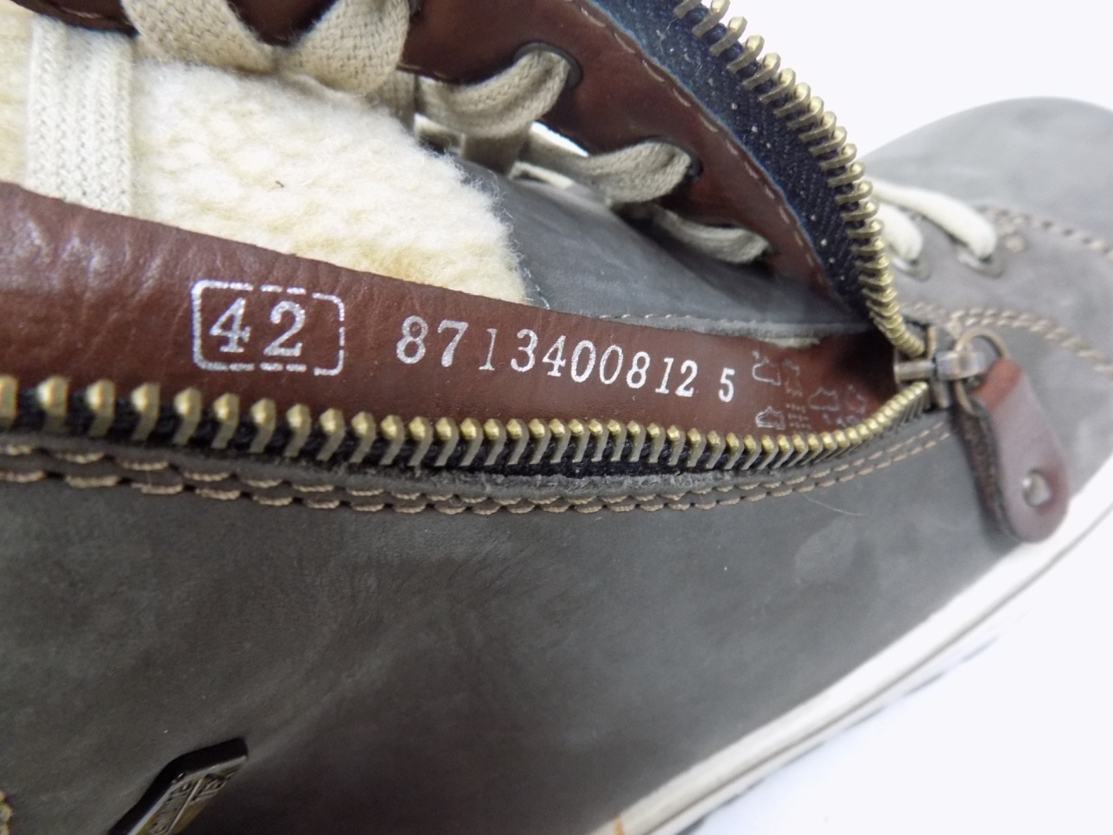 Remonte Rieker Tex Leather Lace Up Side Zip Ankle Women Boots Size 10-10.5 M