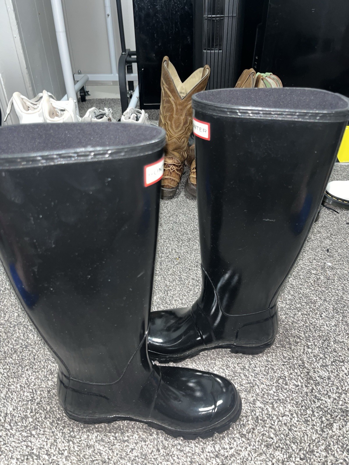 Hunter Original Tall Gloss Women’s Rain Boots Black US Size 6