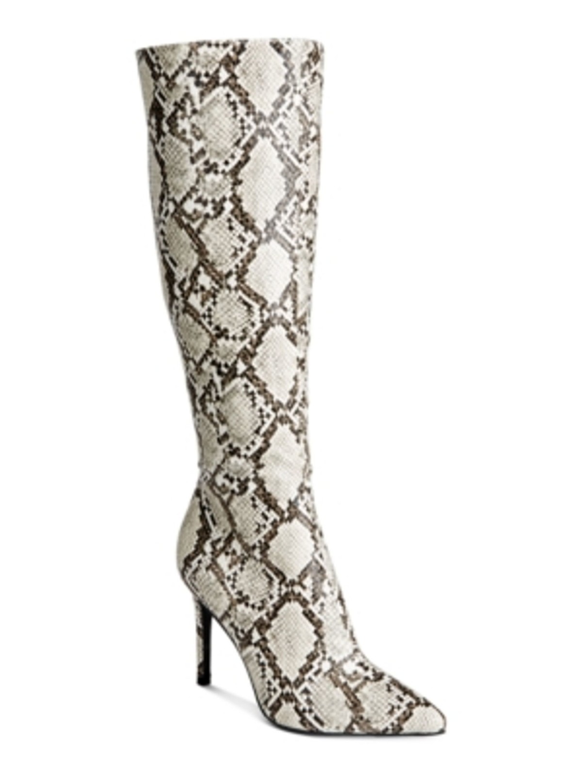 THALIA SODI Womens Beige Pointed Toe Stiletto Zip-Up Dress Heeled Boots 6.5