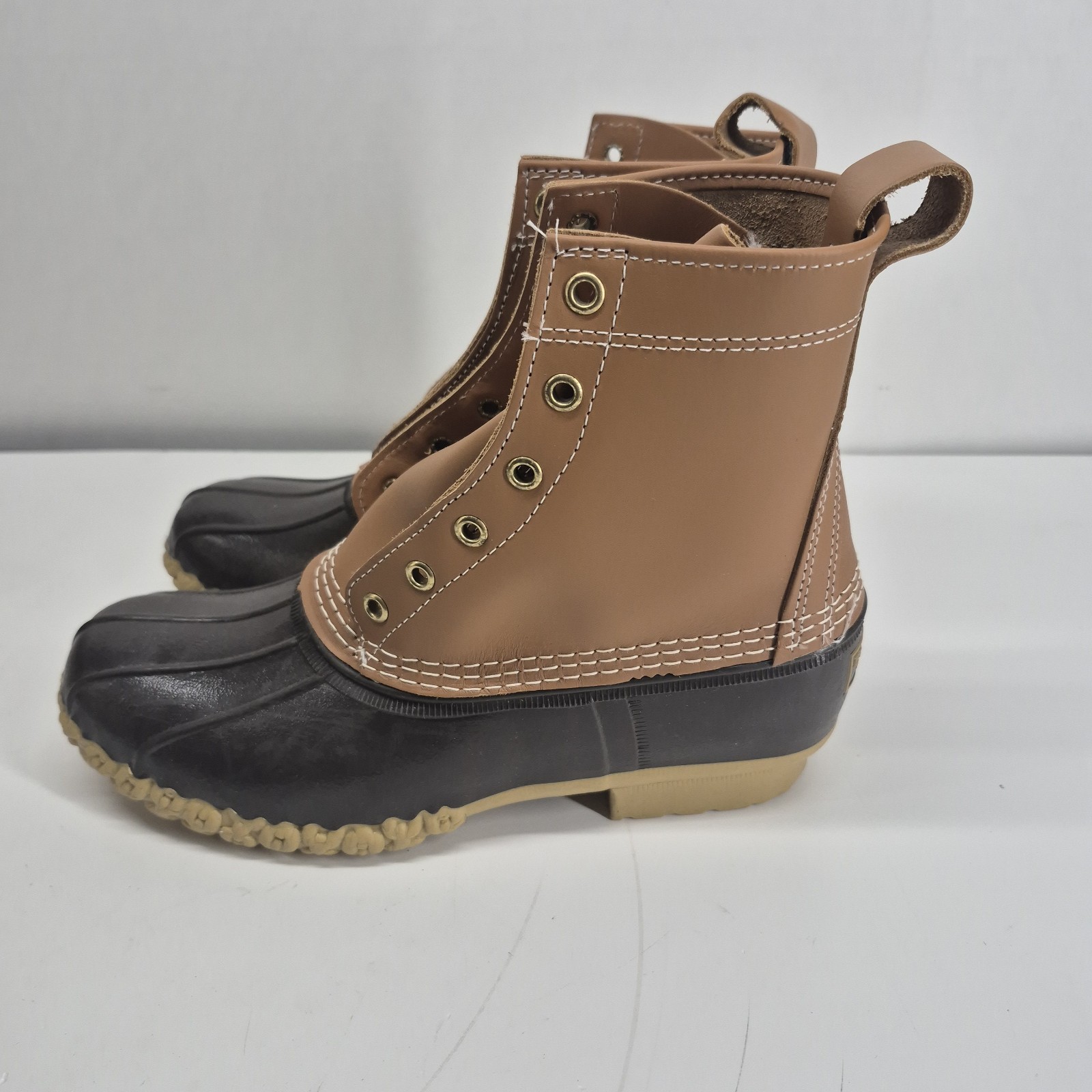 Vintage LL Bean Duck Boots Brown Leather & Rubber Women’s Sz 8M USA