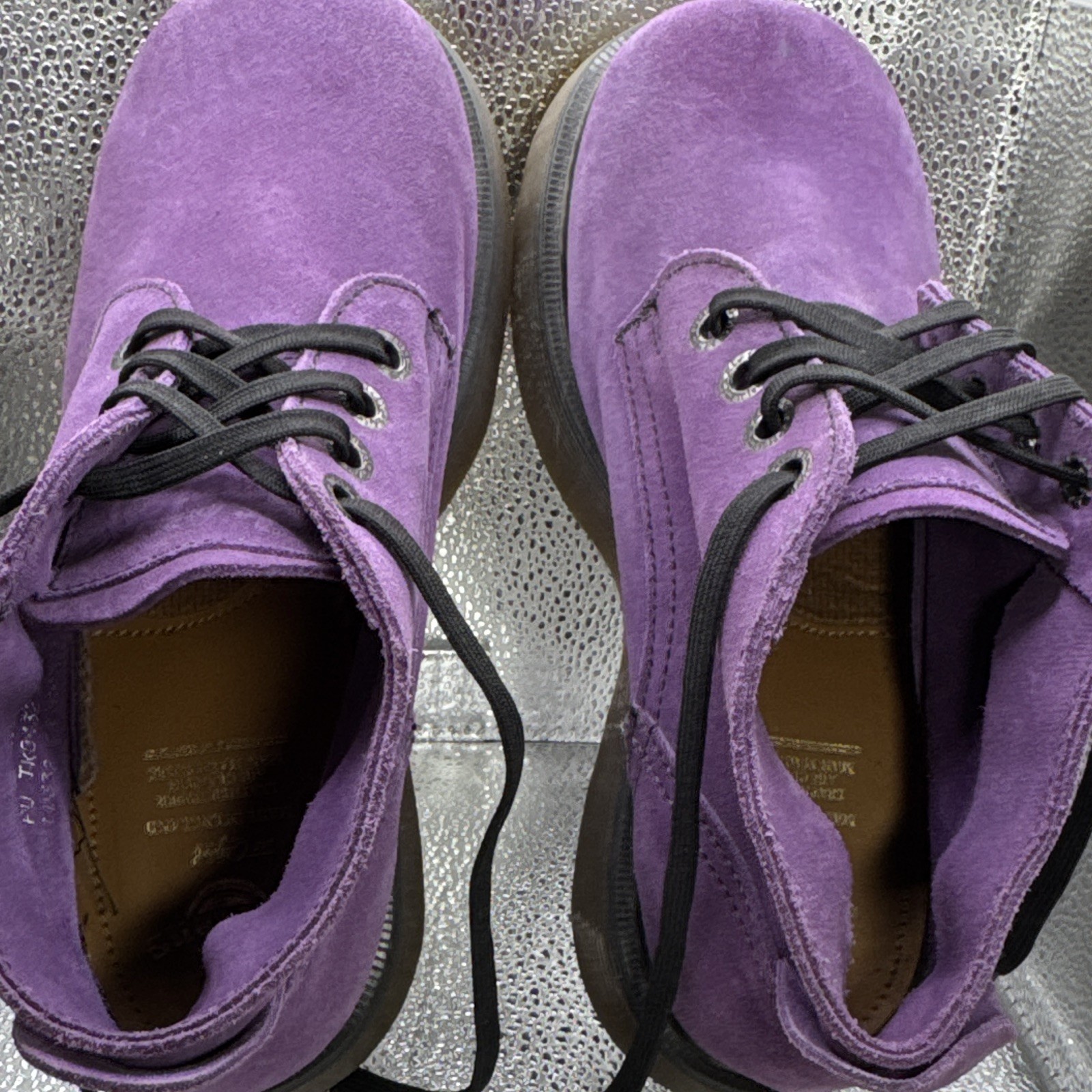 Vintage Dr. Martens Purple Suede Ankle Boots Made England size 6/ US women’s 8