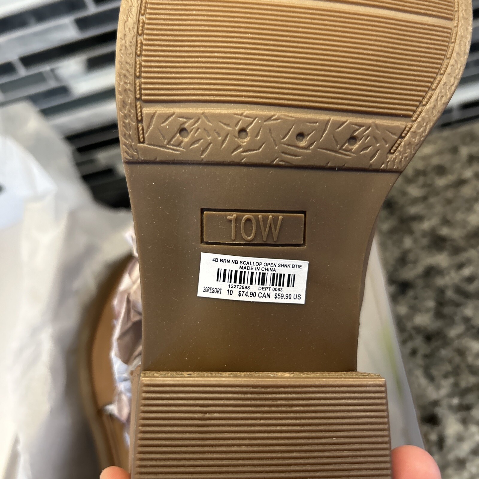 Torrid Womens Sz 10 4B Brown Scallop Open Shnk Low Cut Bootie Side Zipper Shoes