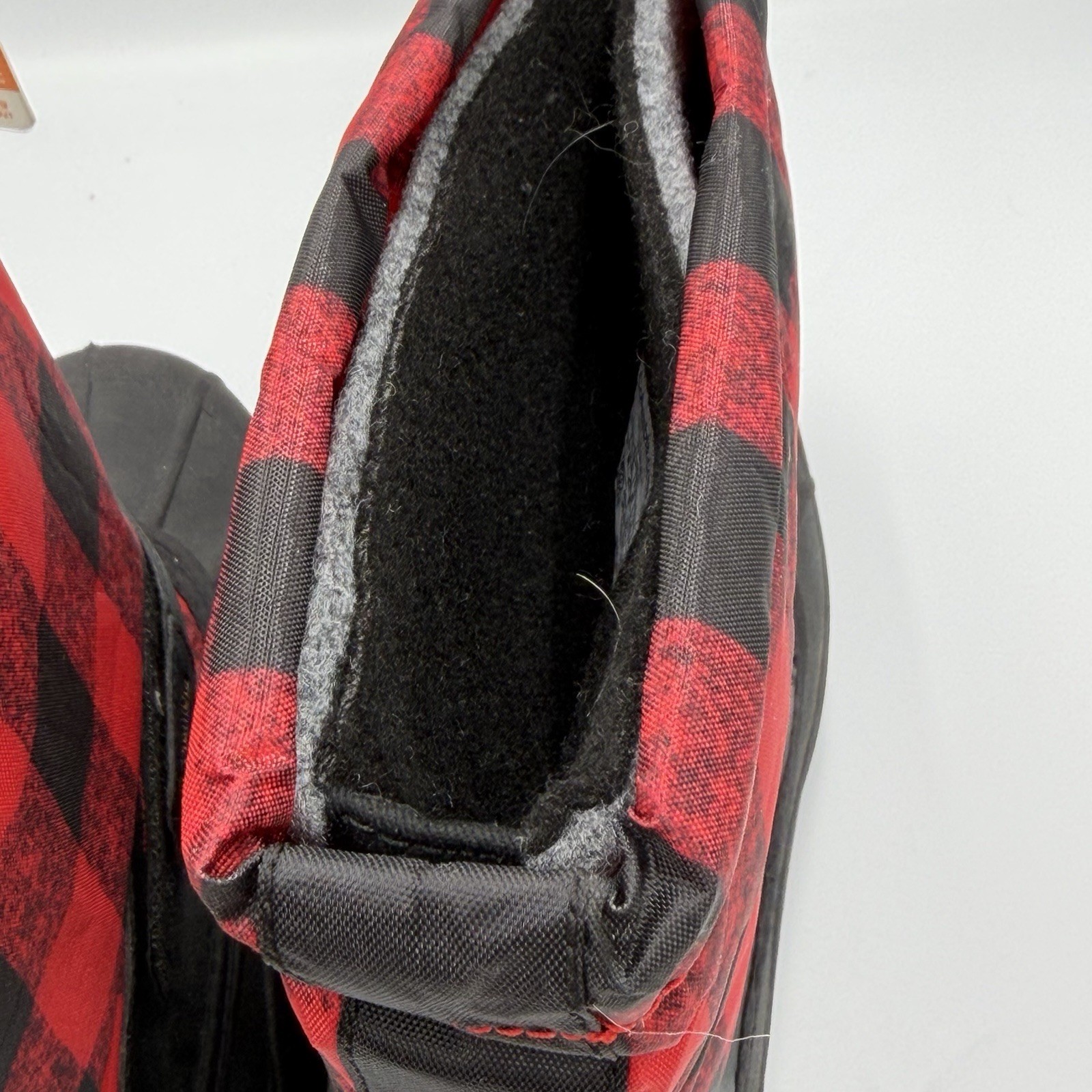 Columbia Powderbug Plus II Print Snow Boots Black Red Buffalo Plaid Women’s 7
