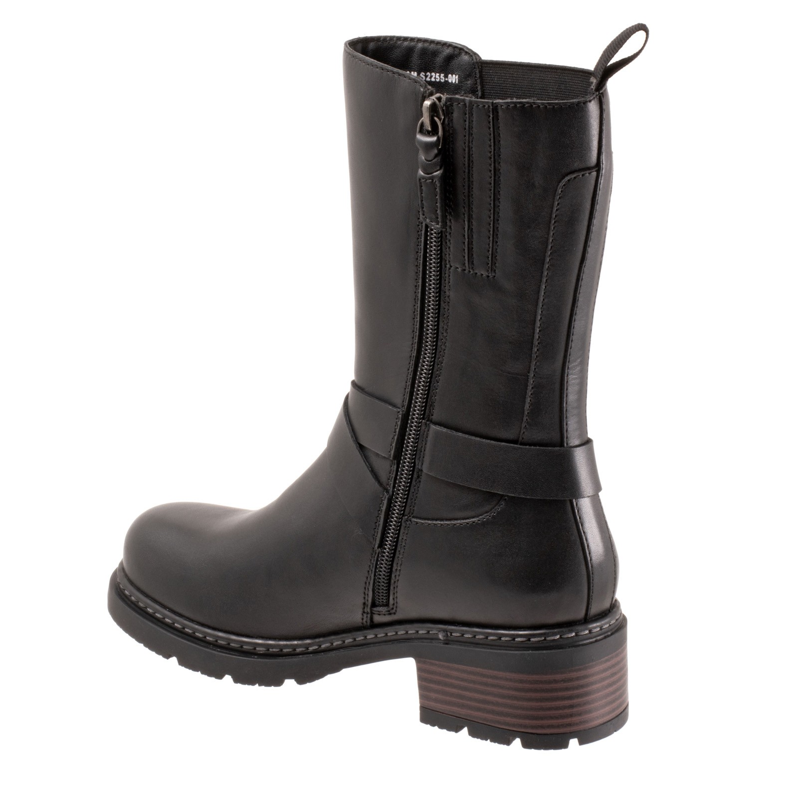 Softwalk Neenah S2255-001 Womens Black Leather Zipper Casual Dress Boots 9.5