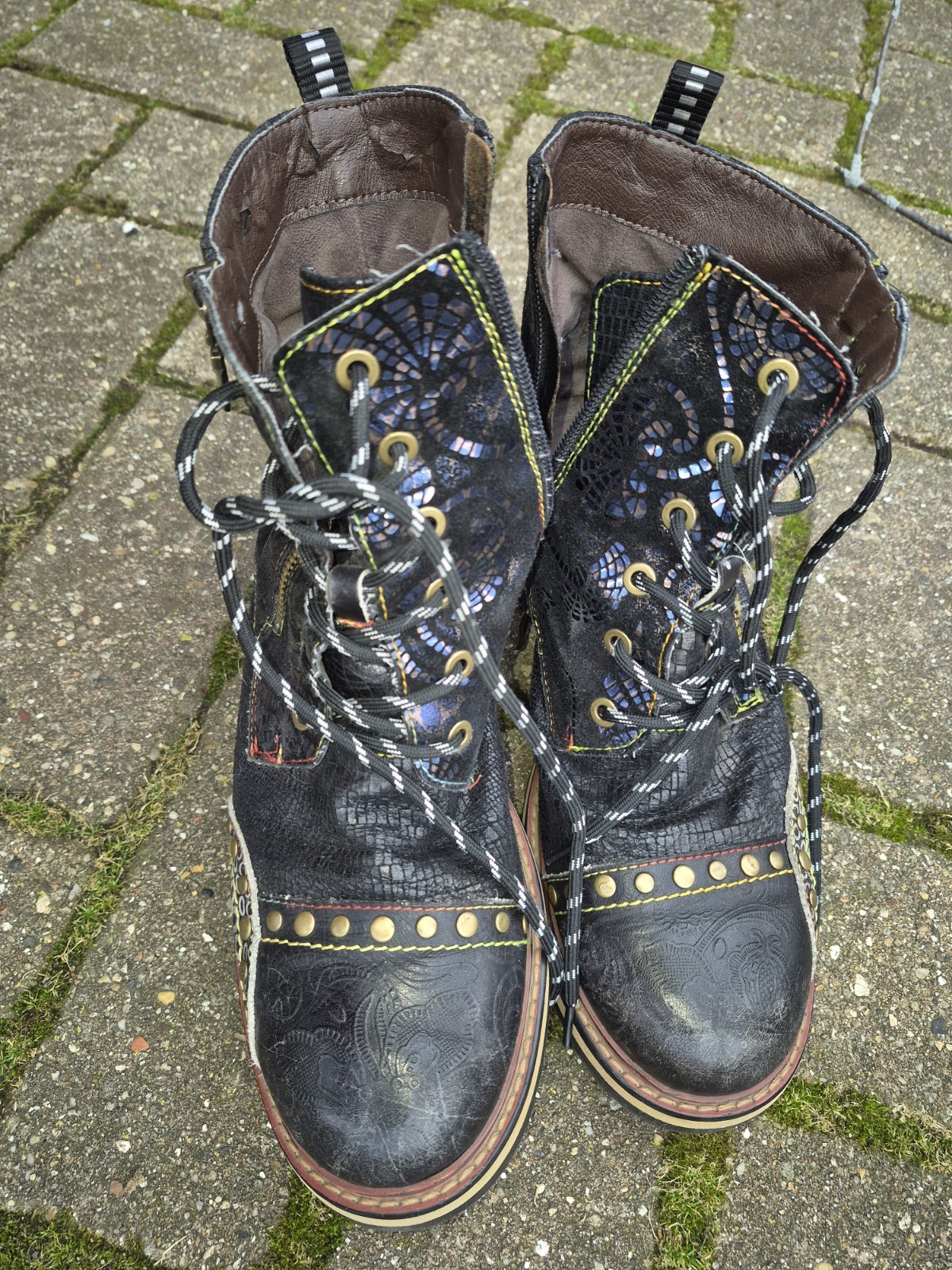 L’ARTISTE RUGUP Spring Step Boots Brown Multi Color Womens Size 41 US 10-10.5
