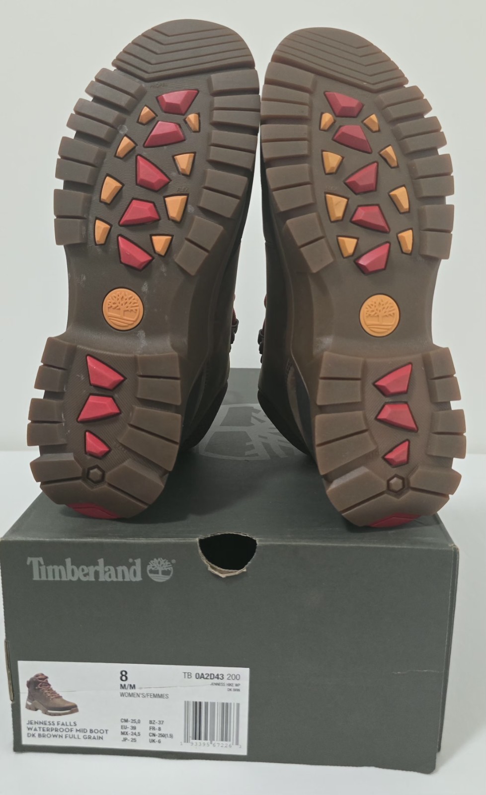 Timberland Jenness Falls Waterproof Mid Brown FULL Grain Size: 8 Women New