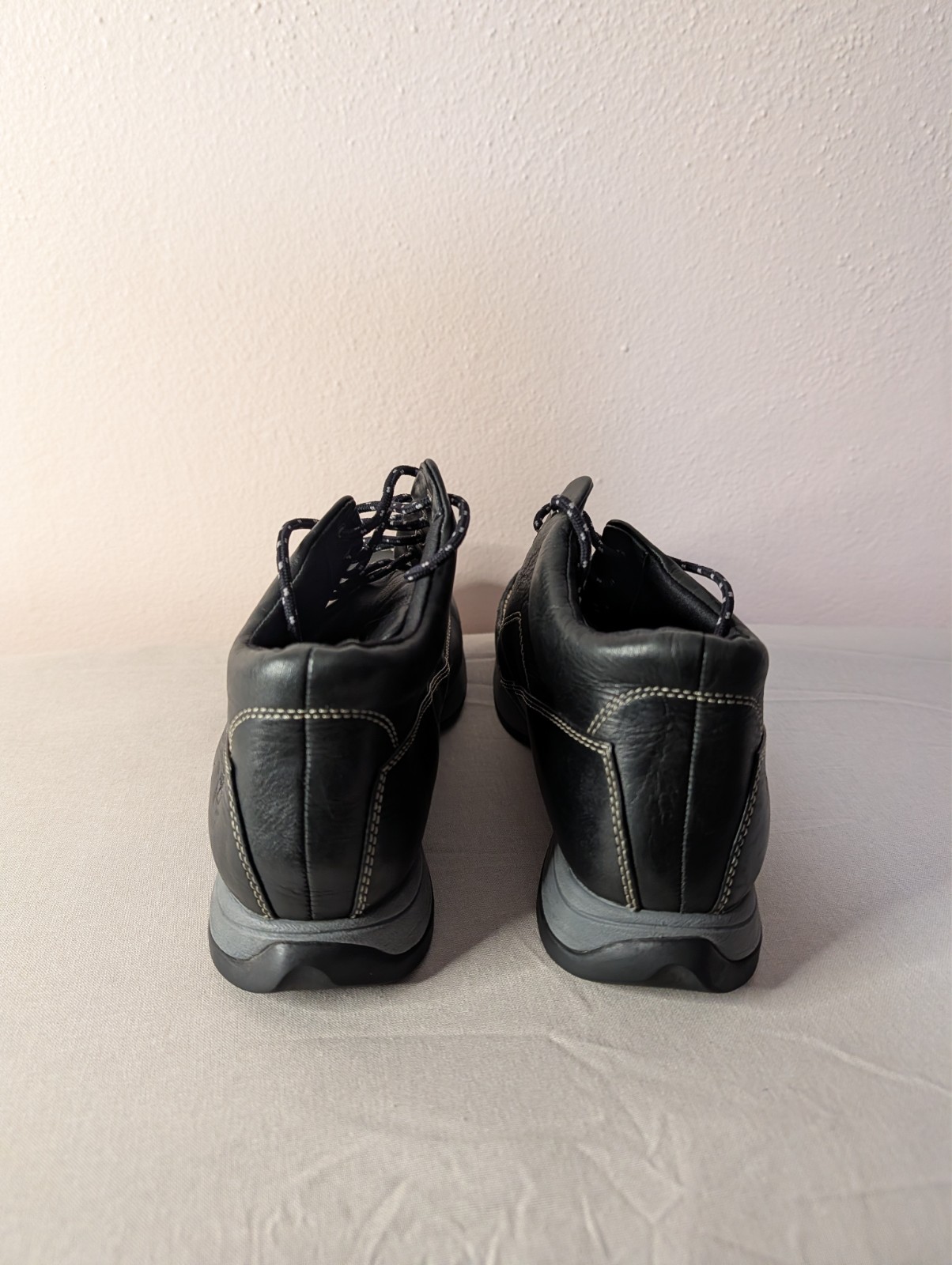Timberland 76316 Womens 8M Black Leather Ankle Boots Casual Comfort Shoes