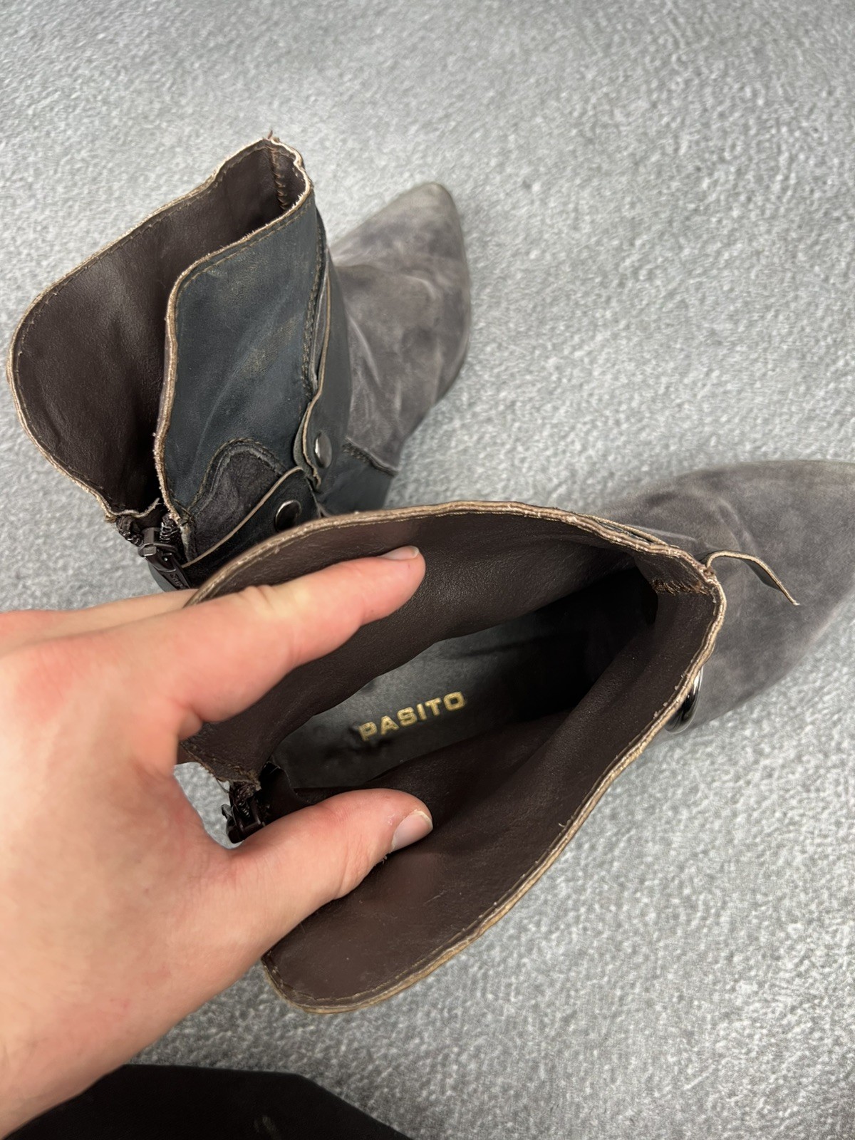 Vintage Pasito Vintage Suede Slouch Western Boots size 39