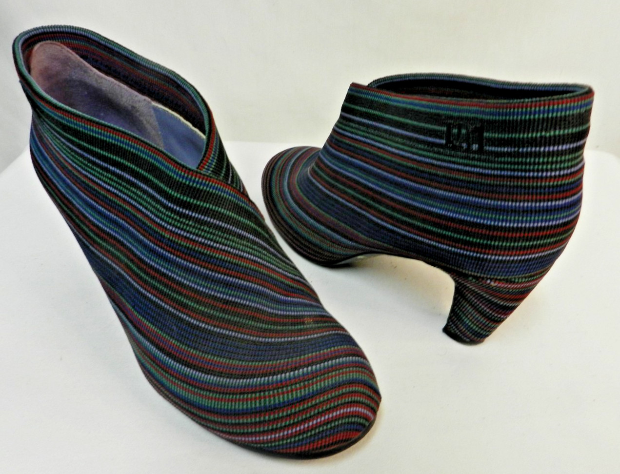 United Nude Stretch Striped heels pumps shooties ankle Size Sz 38 US 8
