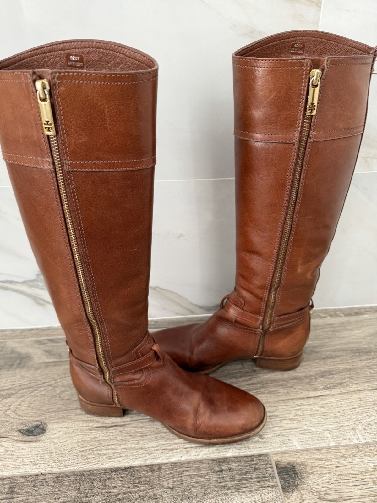 Tory Burch Calista Cognac Leather Knee High Riding Boot size 8M