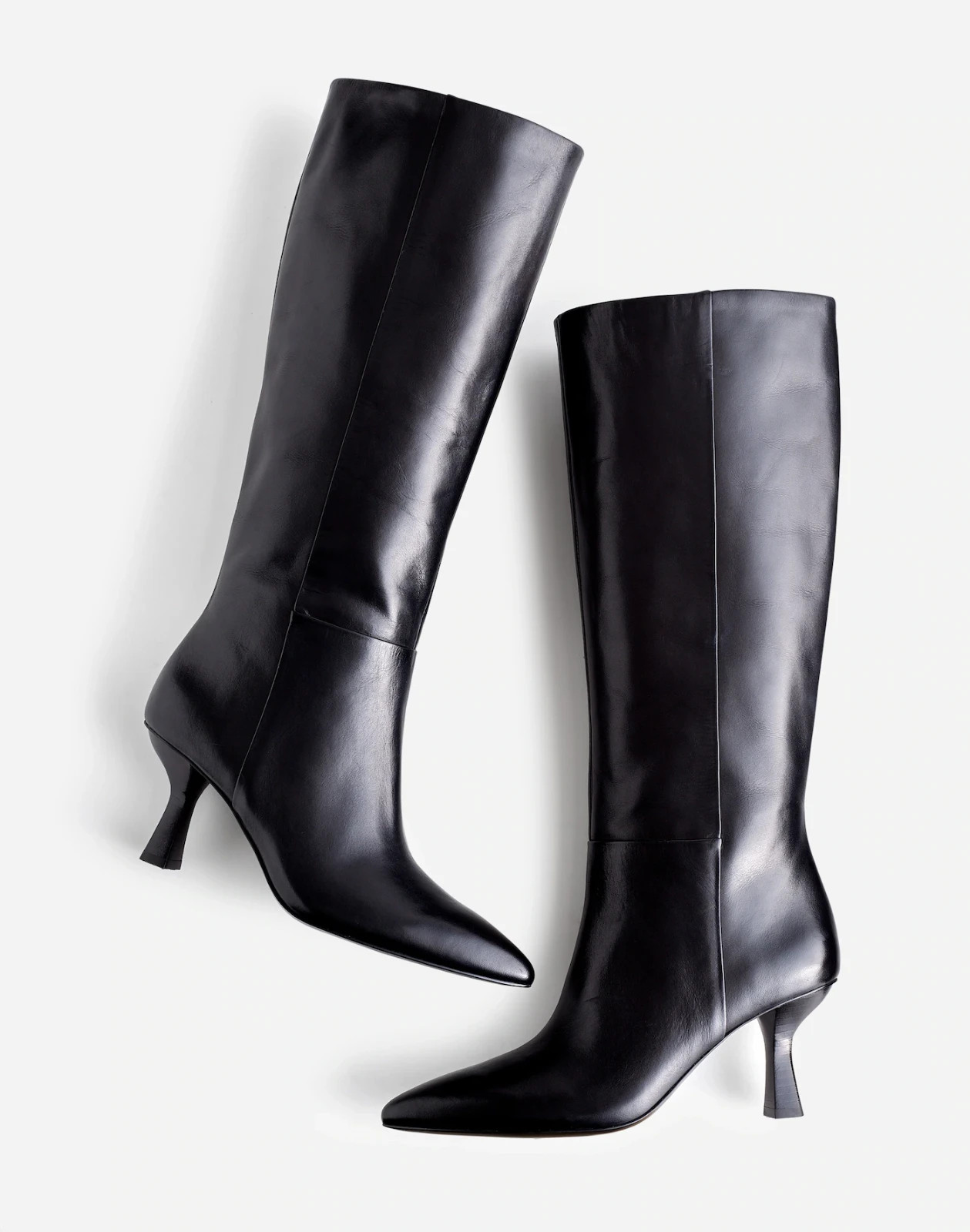 Madewell The Justine Knee Boot in True Black, Size 9