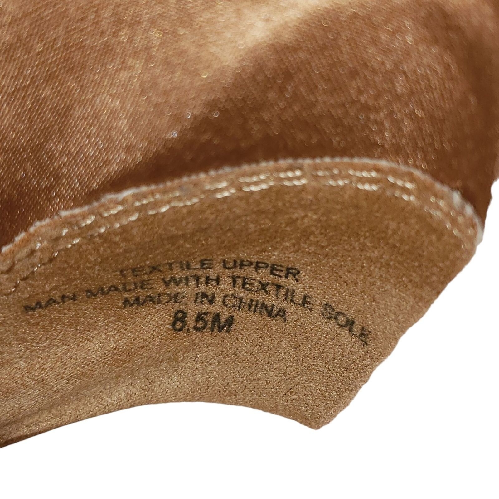 Loft 8.5 Chelsea Ankle Boots Womens Tan Perforated Faux Suede 1.5″ Block Heel